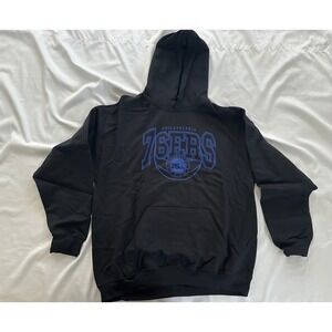 Philadelphia 76ers NBA Basketball Hoodie Black Blue Men's Size L